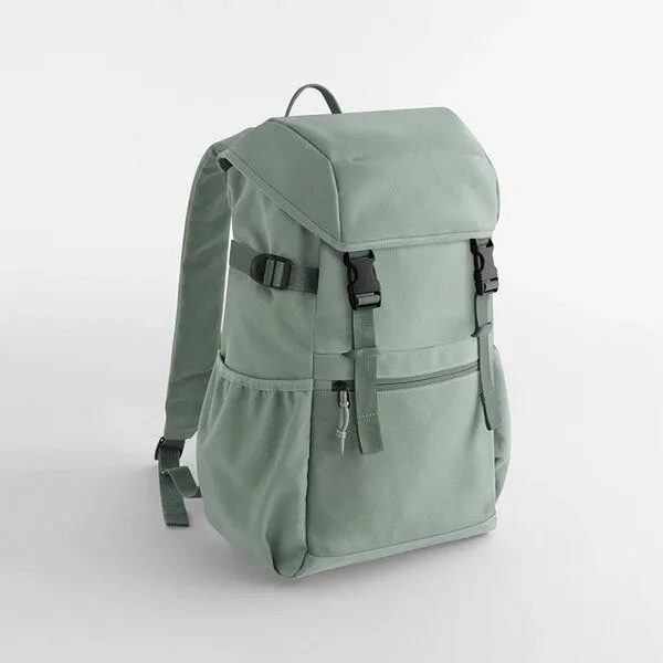 BagBase BagBase Recycelter Canvas Rucksack Notebookfach, Dusty green, – Produktbild 1 von 4