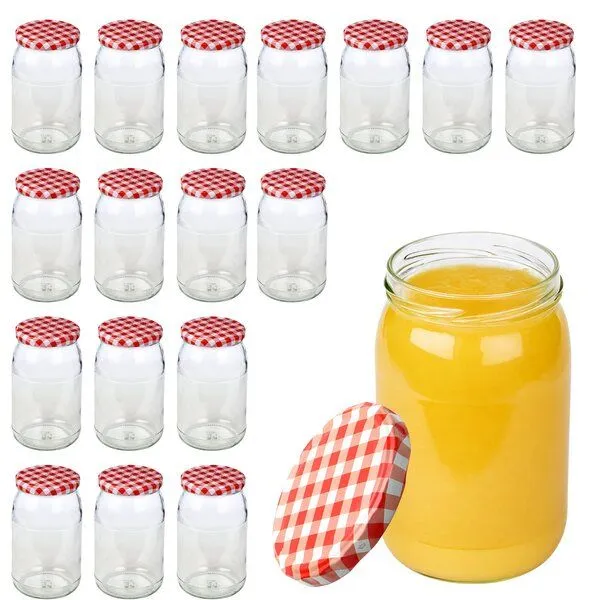 mikken mikken große Einmachgläser 900ml mit Schraubdeckel TO82 Vorratsgläser – Produktbild 2 von 8