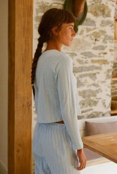 Nénés Nénés Baumwoll-Strickjacke – Maud, Blauer himmel, – Produktbild 3 von 4