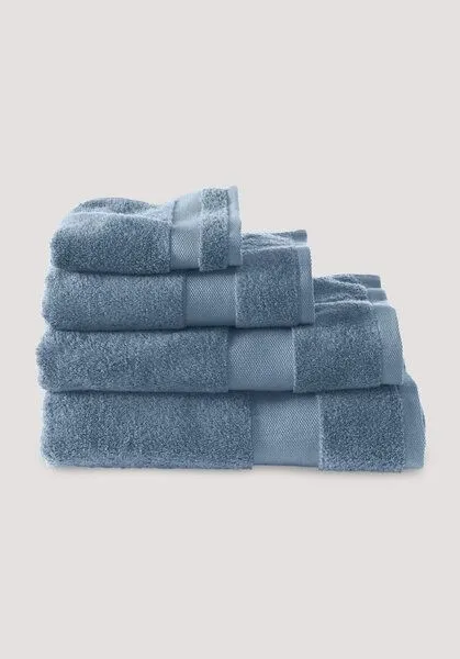 hessnatur hessnatur Frottier Handtuch aus reiner Bio-Baumwolle, Stahlblau, – Produktbild 2 von 2