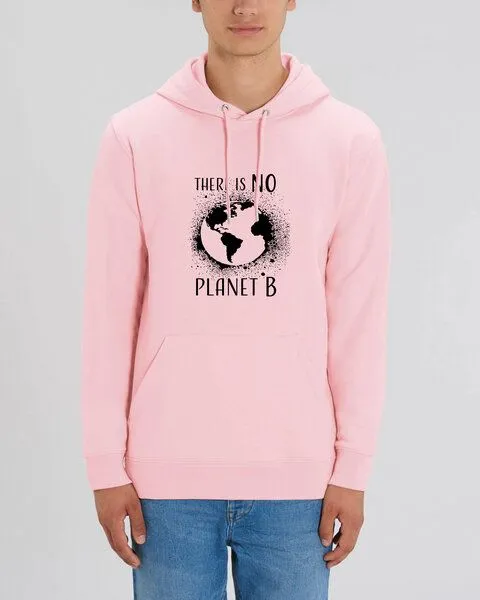 Human Family Human Family Bio Unisex Hoodie - "Charmer - NO Planet B" in verschiedenen Farben, Cotton-pink, – Produktbild 1 von 4