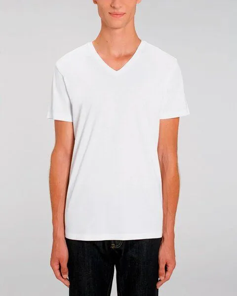 YTWOO YTWOO Männer Bio T-Shirt mit V-Ausschnitt, nachhaltig & fair hergestellt, Weiß, – Produktbild 1 von 4
