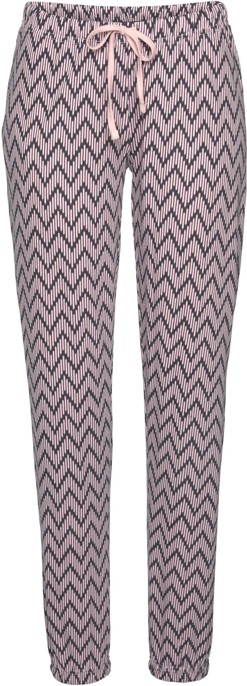 Vivance Dreams by Lascana Pyjama dunkelblau/rosa-gemustert, Dunkelblau/rosa-gemustert, – Produktbild 2 von 3