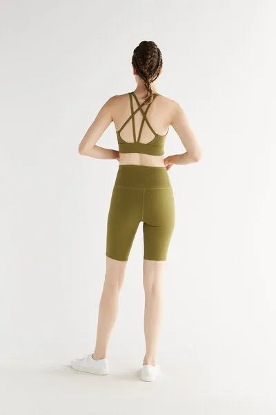 True North True North Damen Fit Shorts aus Bio-Baumwolle T1331, Olive-grün, – Produktbild 3 von 4