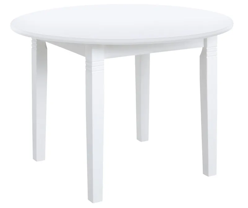 OTTO home Esstisch Danuta, Tisch, Speisetisch, aus massiver Kiefer, runde Ausführung, Weiß, – Produktbild 1 von 5