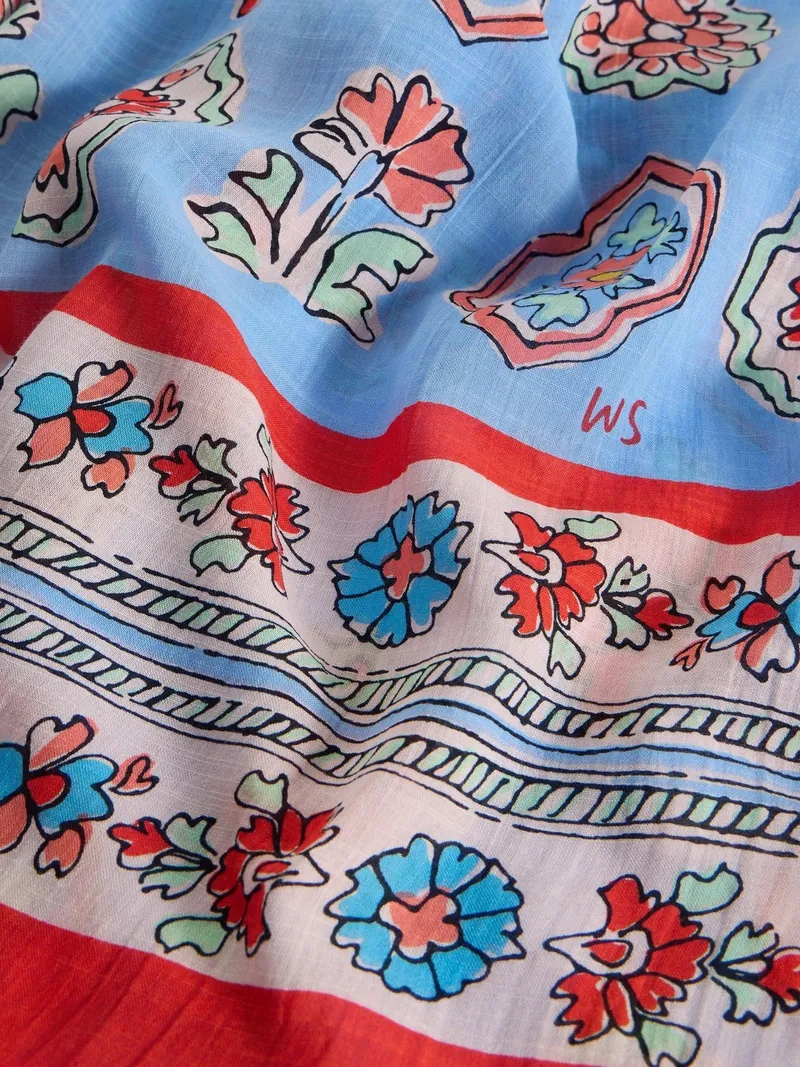 White Stuff Bedrucktes Halstuch Callie - Einheitsgröße, Blau print, – Produktbild 2 von 3