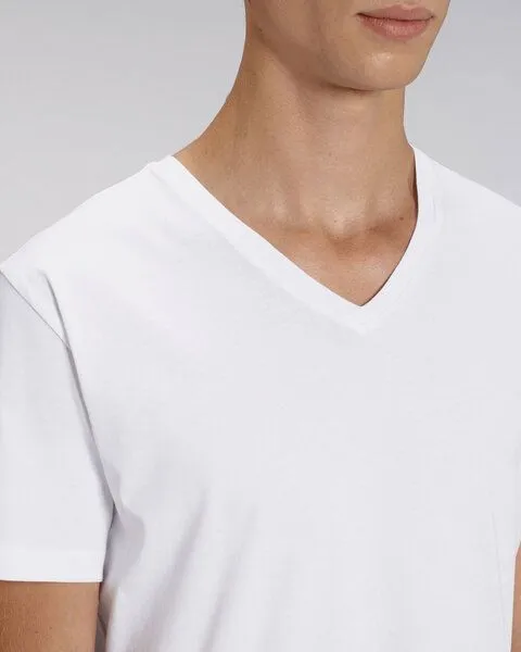 Human Family Human Family Bio Herren V-Neck T-Shirt "Chill - Rescue Repeat" in weiß – Produktbild 3 von 4