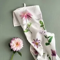 Koustrup Koustrup & Co Blumenmotiv-Geschirrtücher aus 100% Bio-Baumwolle, 48 x 70 cm, Dahlia, – Produktbild 1 von 1