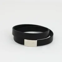 Mitienda Shop Mitienda Shop Lederarmband mit Magnetverschluss Unisex, Schwarz-silber, – Produktbild 1 von 1