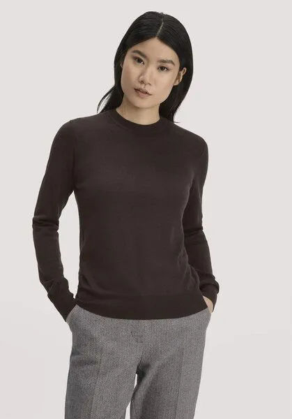 hessnatur hessnatur Pullover Regular aus reiner Bio-Merinowolle, Kakao braun, – Produktbild 1 von 4