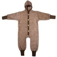 Cosilana Cosilana Kleinkinder Fleece Overall kbT Schurwolle Bio Baumwolle, Braun melange, – Produktbild 1 von 1