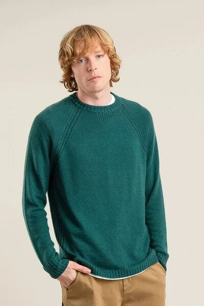 KOMODO Komodo Merino-Pullover mit Raglanärmel Modell: Christoff, Ivy (grün), – Produktbild 2 von 3