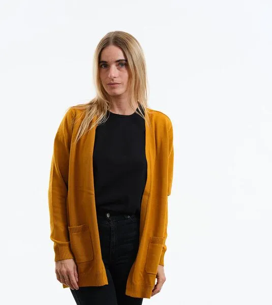 Gary Mash GARY MASH Cardigan Holly mit Taschen aus Bio-Baumwolle, Senf (gelb), – Produktbild 2 von 4