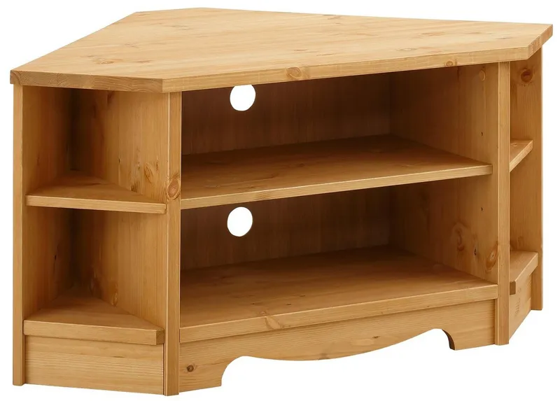 OTTO home Lowboard Trinidad, TV-Schrank, Eck-TV -Schrank, Kommode, Breite 105 cm, FSC® zertifiziertes Massivholz, Beige, – Produktbild 3 von 5