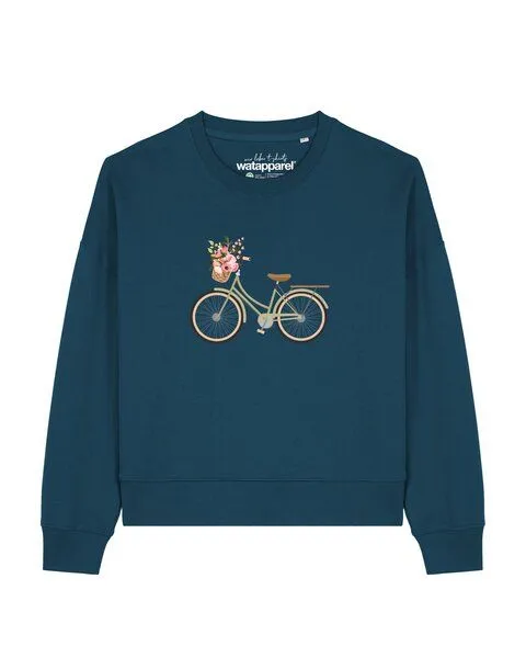 watapparel watapparel Sweatshirt Frauen Damenfahrrad, Deep teal, – Produktbild 1 von 2