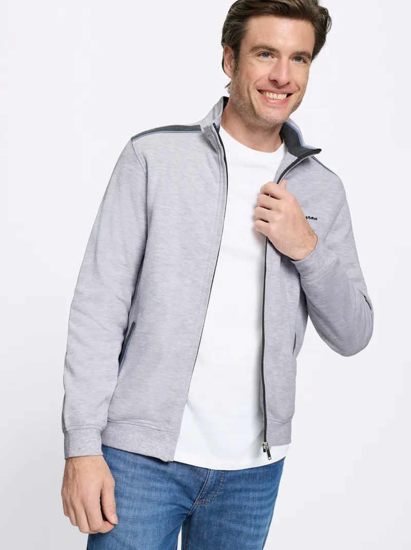Catamaran Shirtjacke, Hellgrau-meliert, – Produktbild 2 von 2