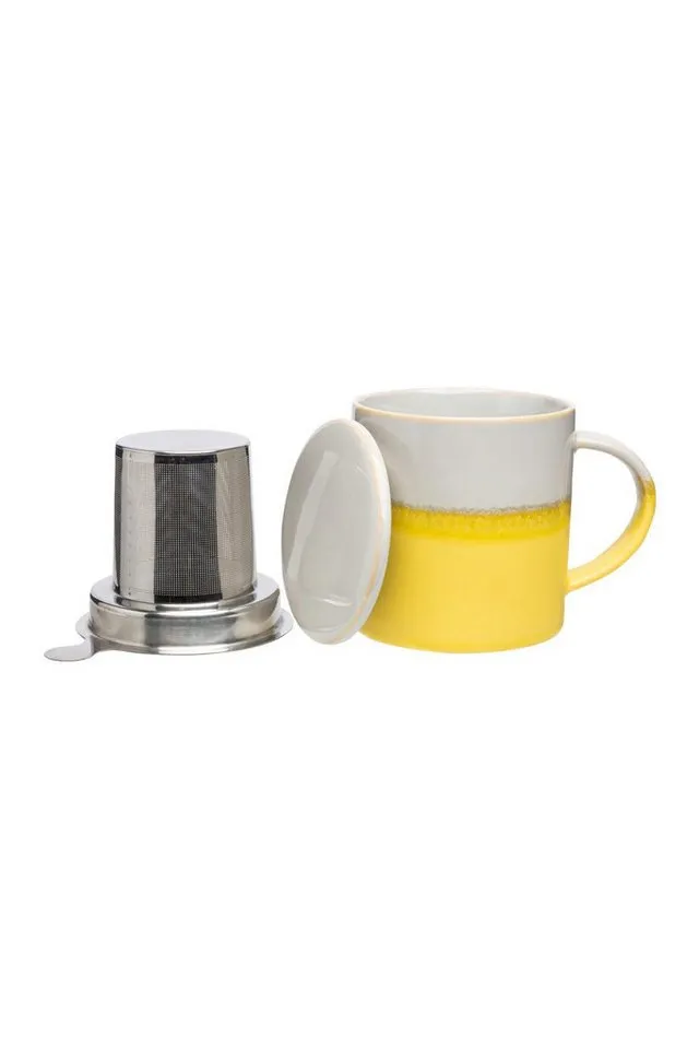 Tranquillo Tranquillo Tasse mit Teesieb INDUSTRIAL 410 ml, Gelb, – Produktbild 3 von 7