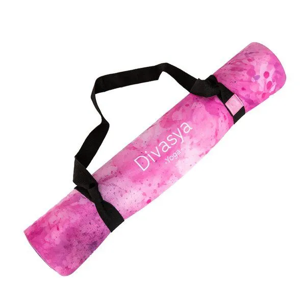 Divasya Divasya Yogamatte aus recycelten PET-Flaschen & Naturkautschuk | in 4 Farben, Pink lotus, – Produktbild 2 von 4
