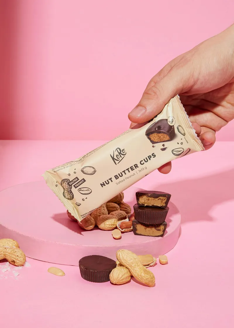KoRo Bio Nut Butter Cups Salted Peanut | 3 x 13 g – Produktbild 4 von 4