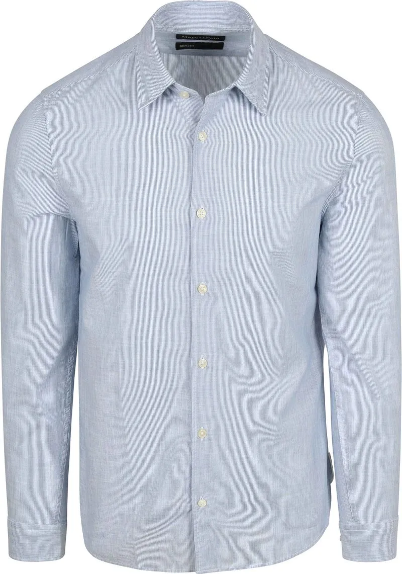 Marc O'Polo Marc O'Polo Hemd Streifen Hellblau - Größe XXL, Hellblau, – Produktbild 1 von 5