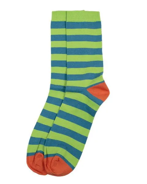 grödo Grödo Socken Blockringel Bio Baumwolle Elasthan, Stachelbeere-polarblau-stachelbeere-orange, – Produktbild 1 von 1