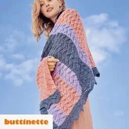 Strickanleitung – Tuch mit Häkelspitze aus Woll Butt Primo Dalida – Produktbild 1 von 1