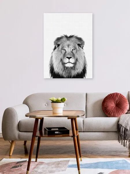 Photocircle Photocircle Poster / Leinwandbild - Lion (Black and White) – Produktbild 2 von 4