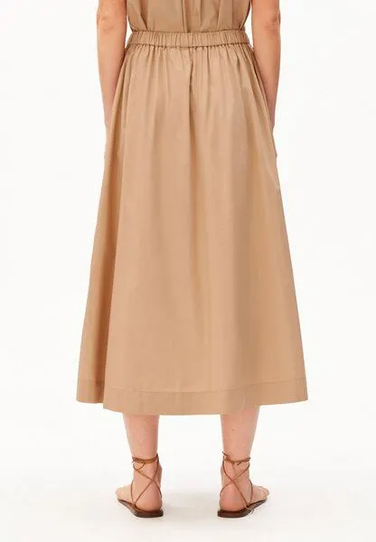 ARMEDANGELS ARMEDANGELS POPLIN Damen Rock aus 100% Bio-Baumwolle, True camel, – Produktbild 2 von 4