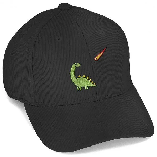 LIGARTI Bestickte Cord Cap – Charlie der Dino – LIGARTI Tiermanufaktur, Schwarz, – Produktbild 1 von 4