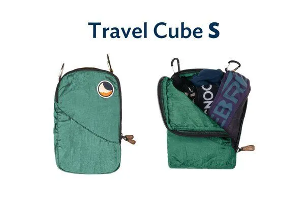 Ticket to the Moon Ticket to the Moon Packwürfel "Travel Cube Small" upcycled, Petrol grün, – Produktbild 1 von 1