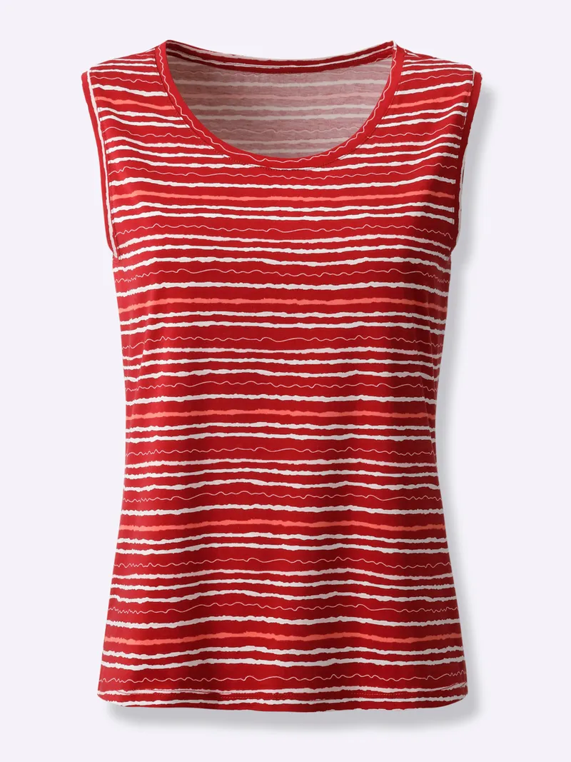 Witt Shirttop rot-hellrosé-bedruckt, Rot-hellrosé-bedruckt, – Produktbild 1 von 2