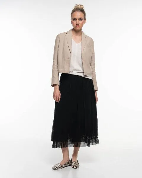 Alma & Lovis Alma & Lovis Trendiger Short Blazer aus reinem Leinen | Leinen Blazer, Humus (natur), – Produktbild 2 von 4
