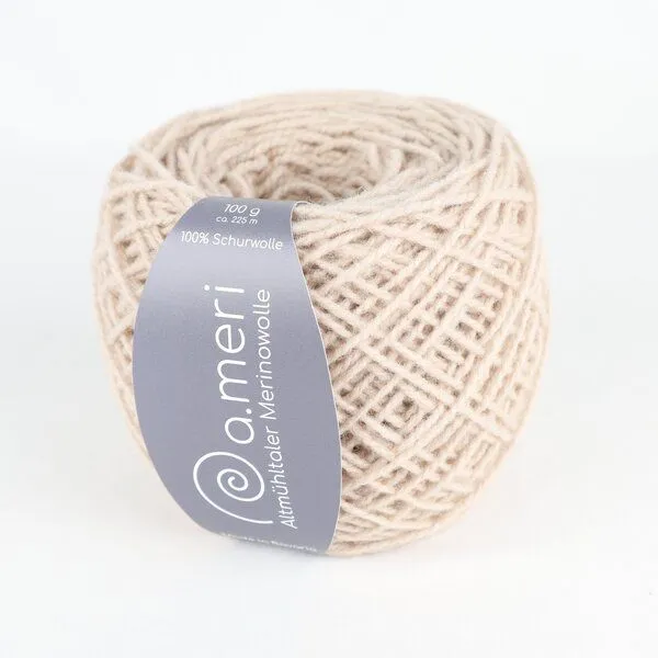 a.meri a.meri Merino-Strickgarn DOLLNSTEIN – 100% Schurwolle | Made in Bavaria, Jurakalk (beigerosa), – Produktbild 1 von 4