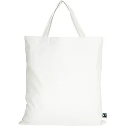 TEXXILLA Fairtrade Baumwolltasche mit kurzen Henkeln, weiß – Produktbild 1 von 1