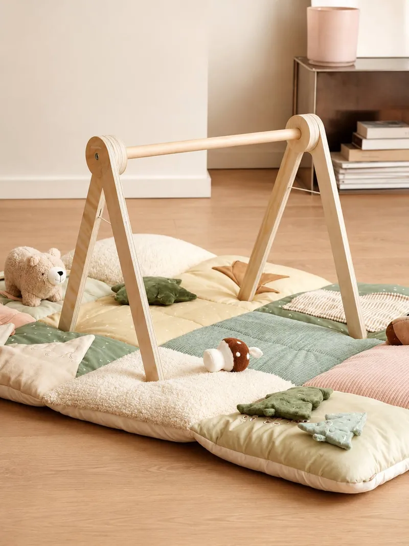 Vertbaudet Vertbaudet Baby Spielbogen Holz FSC®, Braun, – Produktbild 1 von 4