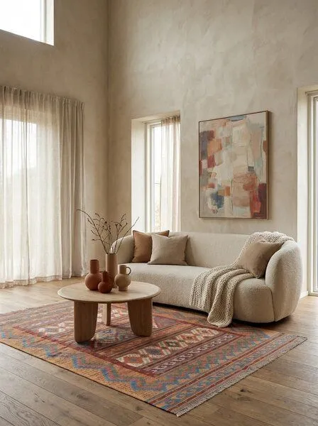 Rugtales Sumak Sirdjan „Rugtales“ aus Schurwolle, 156x234 cm, Bunt, – Produktbild 1 von 4