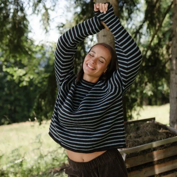 NORDLICHT NORDLICHT Wollpullover Hella mit Stehkragen, Braun, – Produktbild 4 von 4