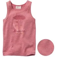 People Wear Organic People Wear Organic Unterhemd in rot mélange, mit Druck "Dino", aus Bio-Baumwolle – Produktbild 1 von 1