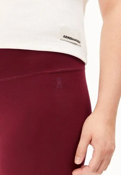 ARMEDANGELS ARMEDANGELS FARIBAA Damen Leggings aus Bio-Baumwoll Mix, Velvet red, – Produktbild 4 von 5