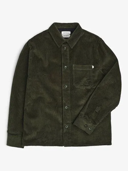 Rotholz Rotholz Kord Hemd - Casual Shirt - aus biologisch angebauter Baumwolle, Dark green, – Produktbild 1 von 3