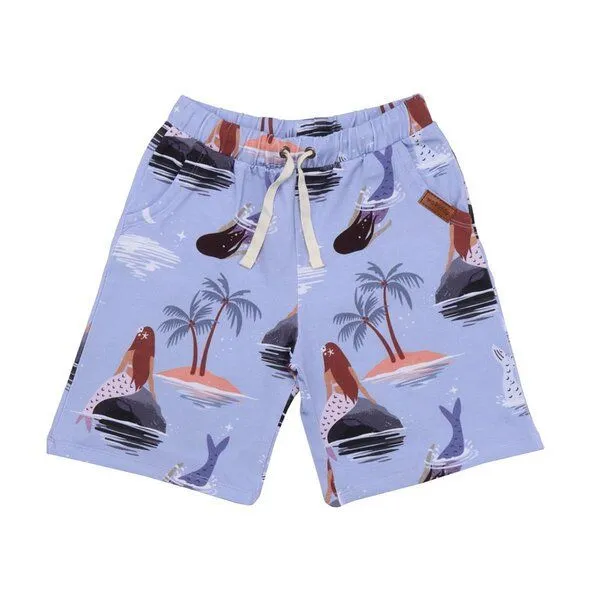 Walkiddy Kinder Shorts GOTS zertifiziert – Lila mit Motiv, Bund mit Kordel, weich & bequem | von Walkiddy – Produktbild 1 von 2