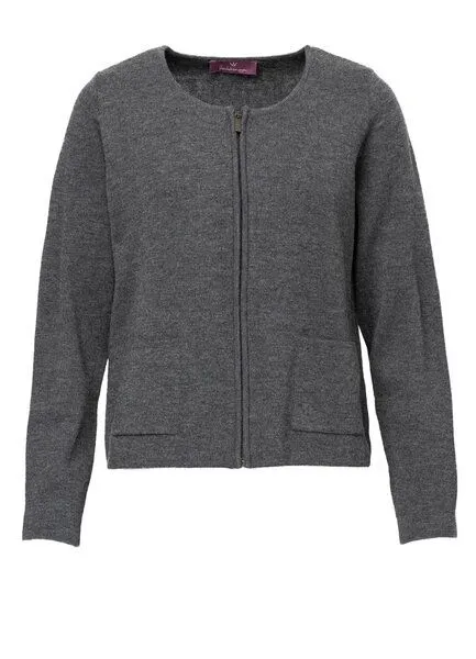 Heidekönigin Heidekönigin Strickjacke mit Reißverschluss, Anthrazit, – Produktbild 1 von 2