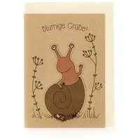 Die Stadtgärtner Die Stadtgärtner Grußkarte "Blumige Grüße" | Karte mit Schneckenmotiv & Blumensamen – Produktbild 1 von 1