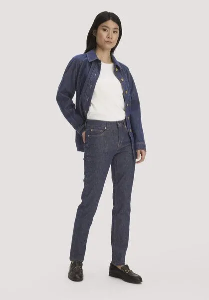 hessnatur hessnatur Jeans LEA Slim aus Bio-Baumwolle mit recycelter Baumwolle, Pure blue, – Produktbild 1 von 4