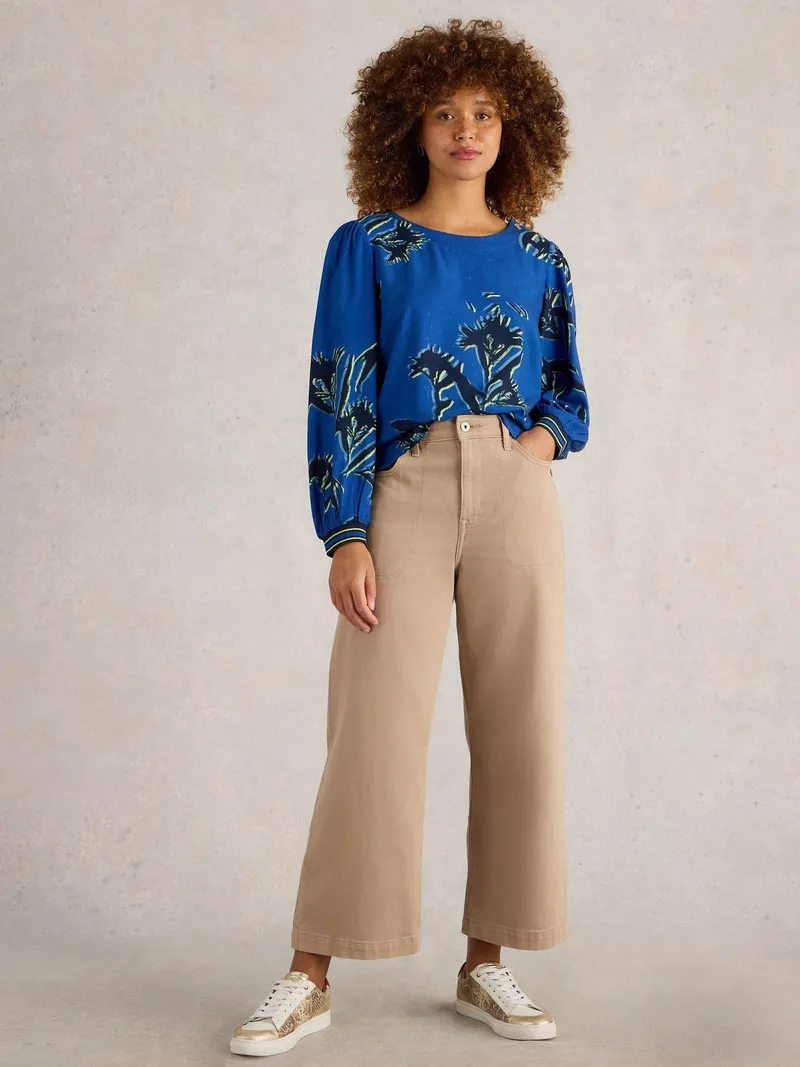 White Stuff White Stuff Top Angie, Blau print, – Produktbild 1 von 4