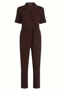 king louie king louie Jumpsuit - eleganter Jumpsuit mit Reverskragen und Stretch für Damen – Produktbild 1 von 1