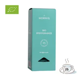 J. Hornig J. Hornig Bio Pfefferminze, Kräutertee, Pyramidenbeutel im Kuvert, 2. Entnahmefach/displaytauglich, 25 Stück – Produktbild 1 von 1