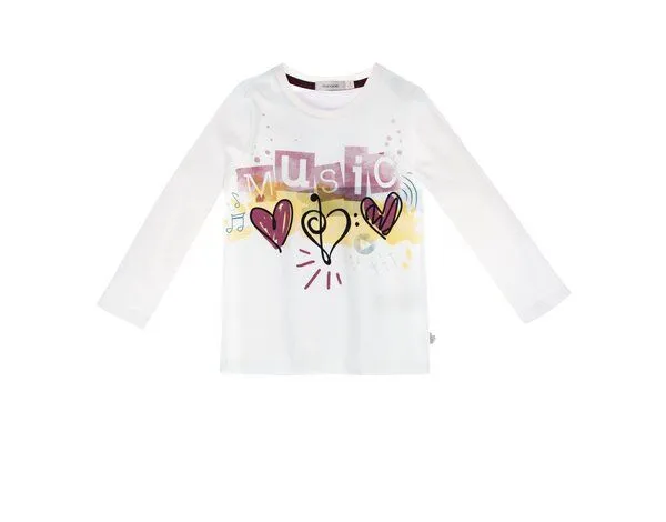 Marraine Kids Marraine Kids Shirt aus Bio Baumwolle "continuous line art", Offwhite/heart, – Produktbild 2 von 3
