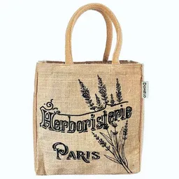 Domelo Domelo Jute Handtasche kleine Jutetasche vegane Einkaufskorb mini Tragetasche – Produktbild 1 von 1