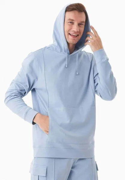 ORGANICATION ORGANICATION Hoodie aus Bio-Baumwolle, Ice bluıe, – Produktbild 3 von 4